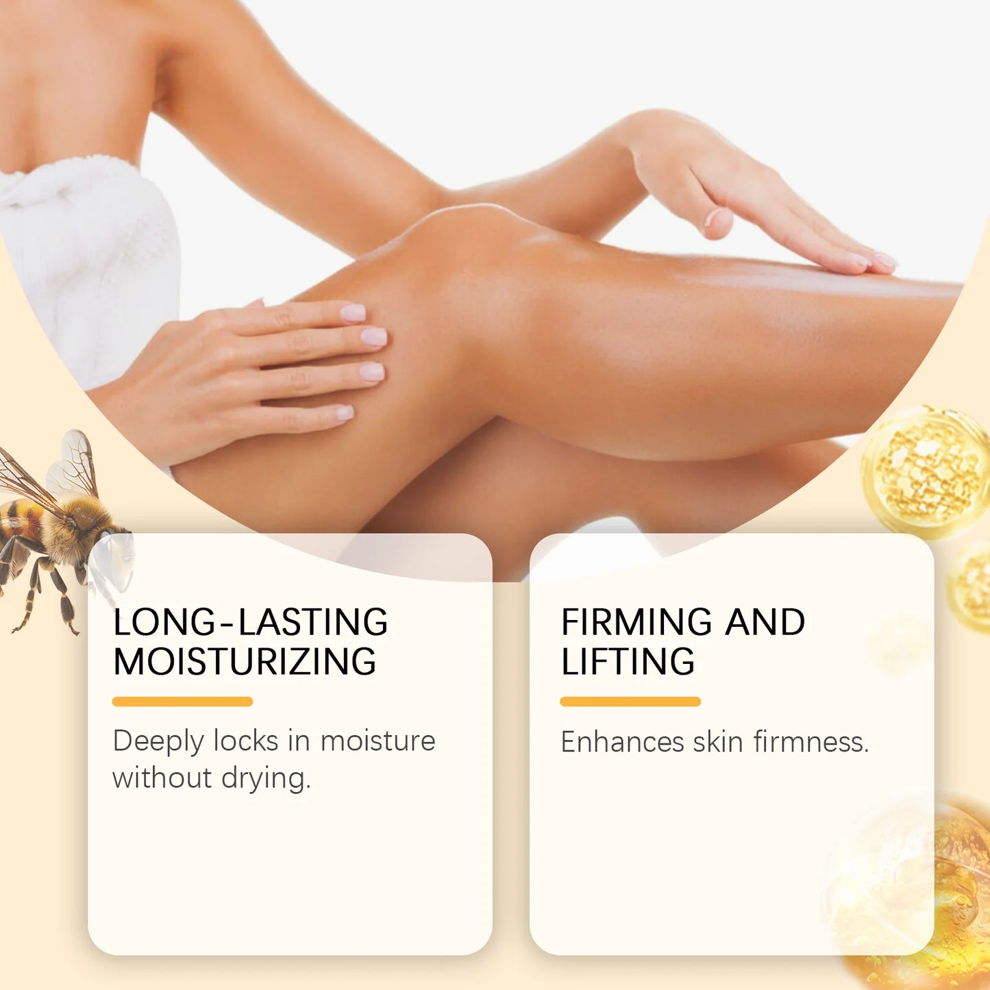 Creme firmador de veneno de abelha para flacidez da pele, removedor anti-rugas, reduz linhas finas, hidratante, creme multiuso de venenos de abelha