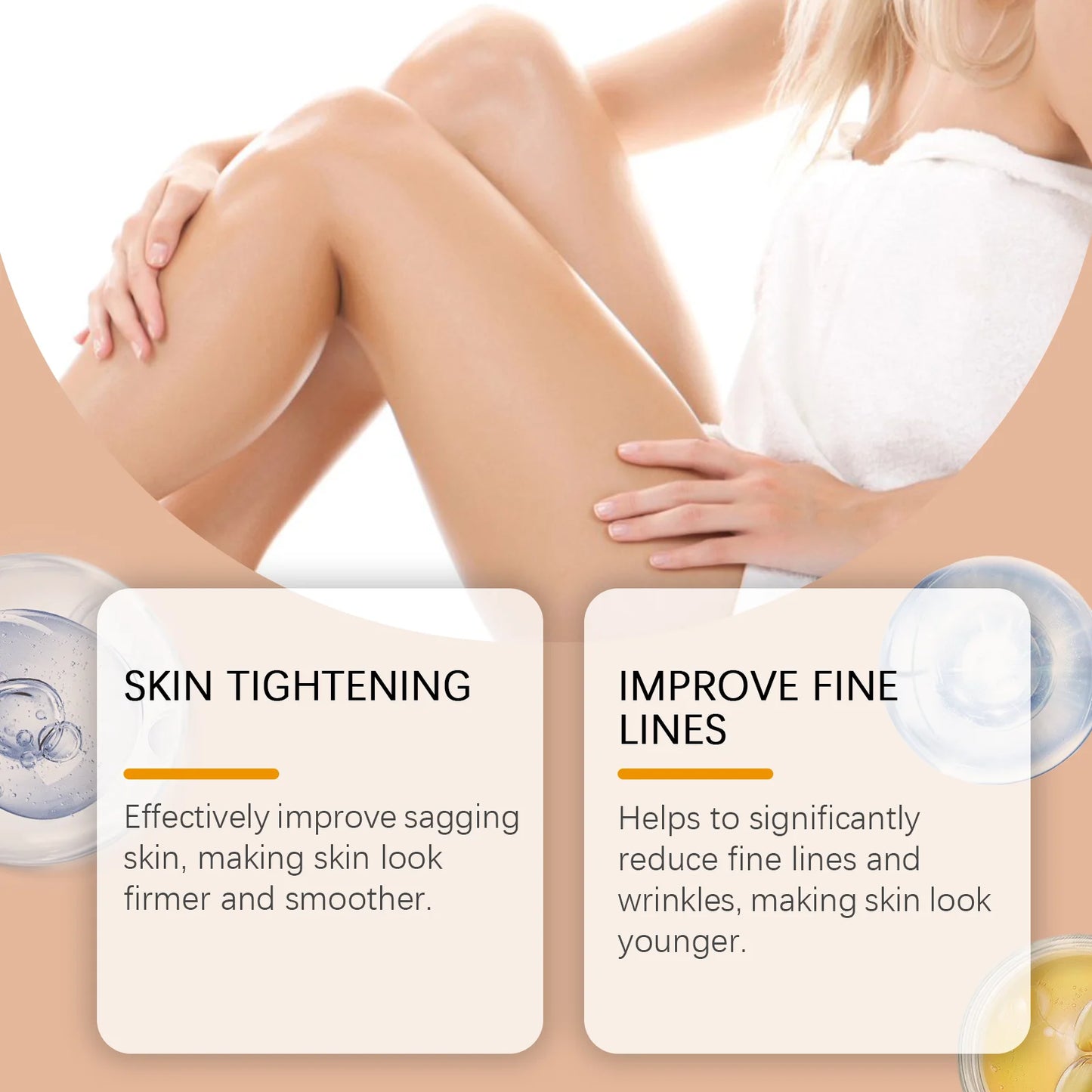 Creme de veneno de abelha para corpo, multi-lifting, reduz a flacidez da pele, anti-rugas, modelador de gordura curvada, firmador de nádegas, loção de massagem corporal