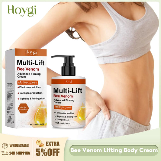 Creme de veneno de abelha para corpo, multi-lifting, reduz a flacidez da pele, anti-rugas, modelador de gordura curvada, firmador de nádegas, loção de massagem corporal